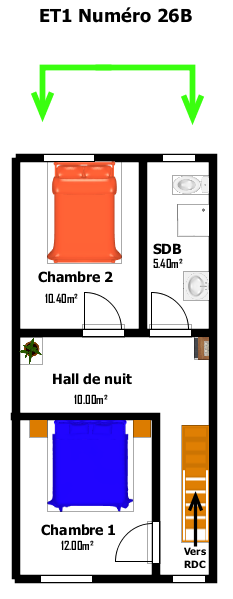 Belle maison 2 chambres