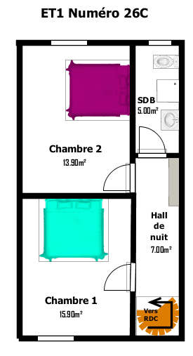 Sympatique maison 2 chambres