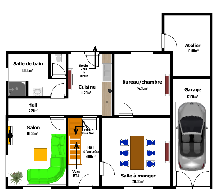 Grande maison 3 chambres