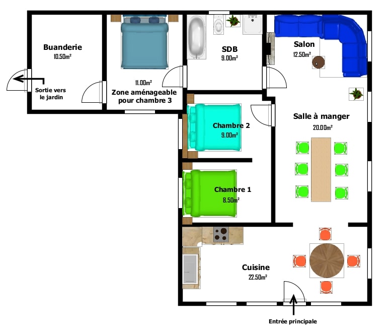 Belle maison de plain pied à rénover