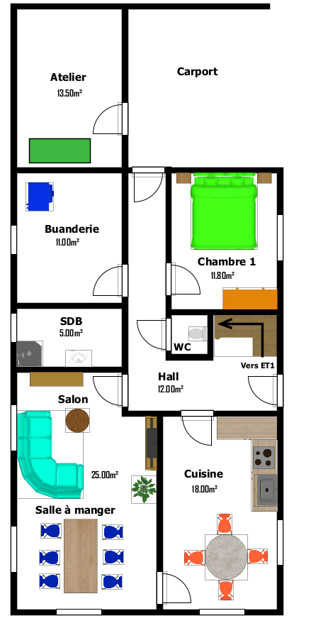 Appartement 2 chambres