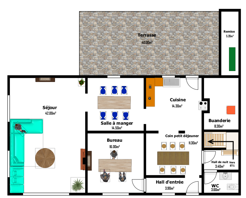 Maison 7 chambres à 20min de Namur