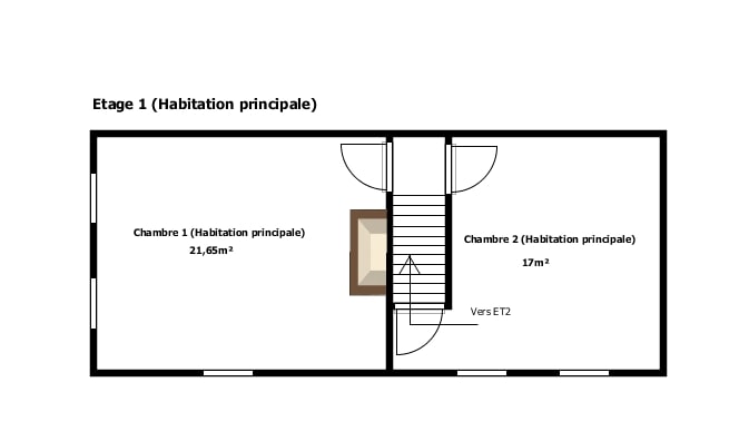Belle maison deux chambres