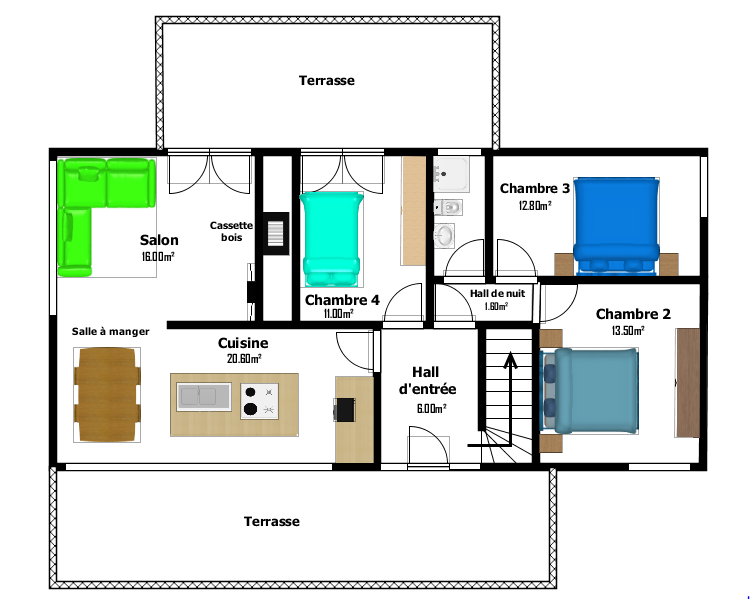 Belle maison 4 chambres avec jardin de plus de 3.000m²