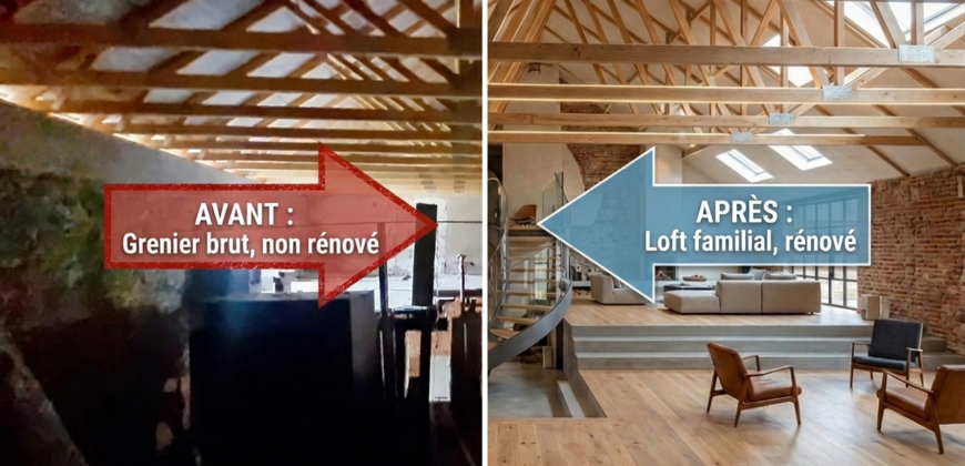 Grande maison 4 chambres à rénover, exploitable sur plus de 250m²