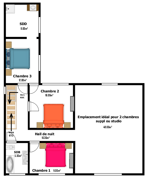 Grande maison 4 chambres avec possibilités de profession libérale
